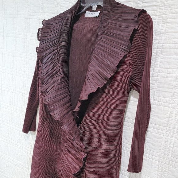 fait a main PARIS Fortuny Burgundy Jacket Sz 8 - Picture 2 of 7